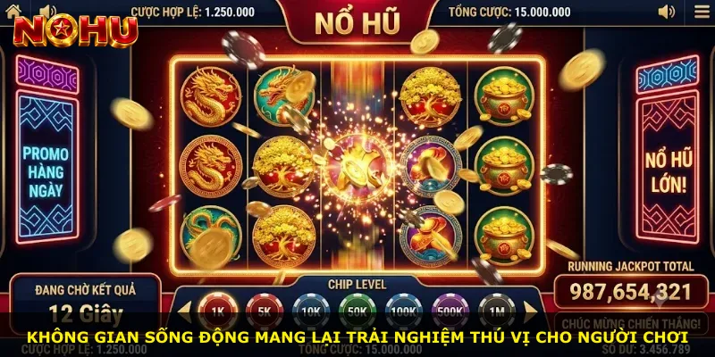 Không gian sống động mang lại trải nghiệm thú vị cho người chơi