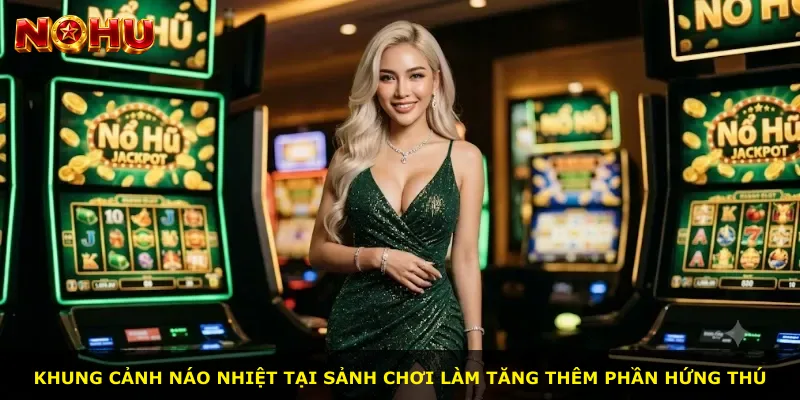 Khung cảnh náo nhiệt tại sảnh chơi làm tăng thêm phần hứng thú